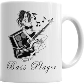 Baskı Dükkanı KB3469 Bass Player Baixista Slapbass Br Porselen Kupa Bardak