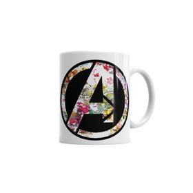 Baskı Dükkanı KB3481 Avengers Flowers Porselen Kupa Bardak