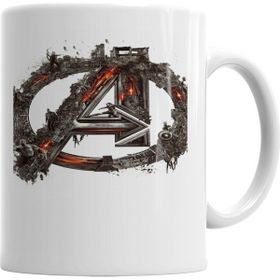 Baskı Dükkanı KB3481 Avengers Flowers Porselen Kupa Bardak