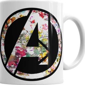 Baskı Dükkanı KB3481 Avengers Flowers Porselen Kupa Bardak