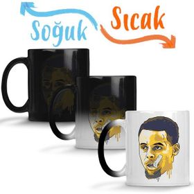Baskı Dükkanı KB3493 Arthur Curry Silhouette Porselen Kupa Bardak
