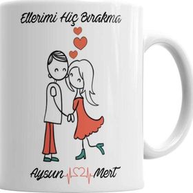 Baskı Dükkanı KB353 Ellerimi Hiç Bırakma Porselen Kupa Bardak