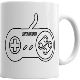 Baskı Dükkanı KB3557 Atari Oyun Controle Süper Nintendo Porselen Kupa Bardak