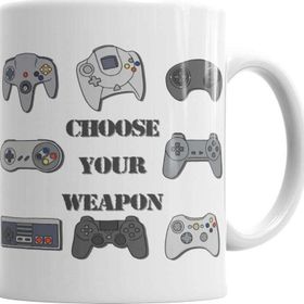 Baskı Dükkanı KB3576 Choose Your Weapon Porselen Kupa Bardak