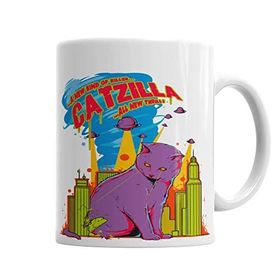 Baskı Dükkanı KB3598 Catzilla Porselen Kupa Bardak