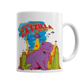 Baskı Dükkanı KB3598 Catzilla Porselen Kupa Bardak