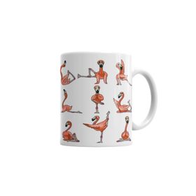 Baskı Dükkanı KB3613 Flamingo Yoga Porselen Kupa Bardak