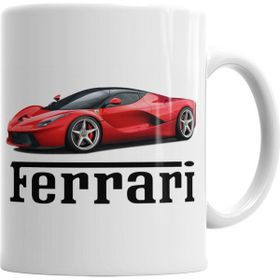 Baskı Dükkanı KB3625 Ferrari Araba Porselen Kupa Bardak