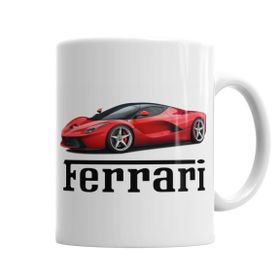 Baskı Dükkanı KB3625 Ferrari Araba Porselen Kupa Bardak