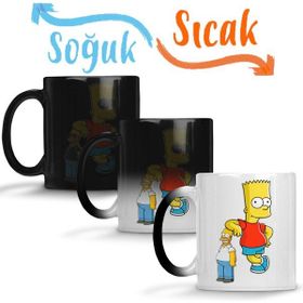 Baskı Dükkanı KB3629 Família Simpsons Porselen Kupa Bardak