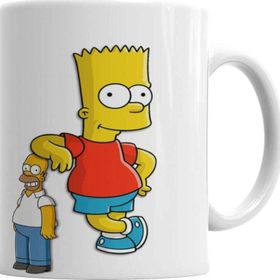 Baskı Dükkanı KB3629 Família Simpsons Porselen Kupa Bardak