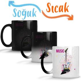 Baskı Dükkanı KB3642 Estampa Branca Rock In Roll Porselen Kupa Bardak