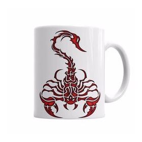 Baskı Dükkanı KB3646 Escorpion Red Porselen Kupa Bardak