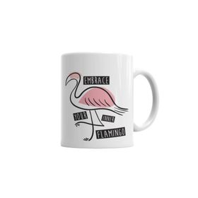 Baskı Dükkanı KB3654 Embrace Your Inner Flamingo Porselen Kupa Bardak
