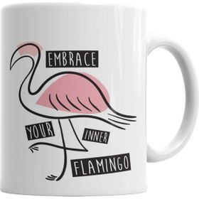 Baskı Dükkanı KB3654 Embrace Your Inner Flamingo Porselen Kupa Bardak