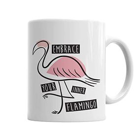 Baskı Dükkanı KB3654 Embrace Your Inner Flamingo Porselen Kupa Bardak