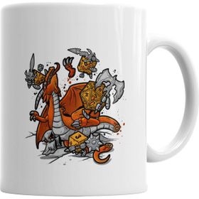 Baskı Dükkanı KB3665 Dragon Rpg Porselen Kupa Bardak
