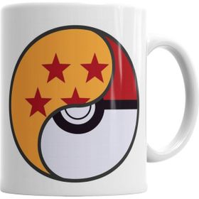 Baskı Dükkanı KB3669 Dragon Ball X Pokemon Porselen Kupa Bardak