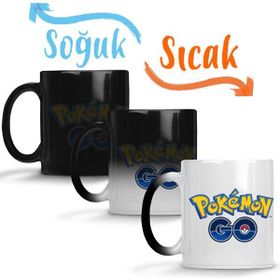 Baskı Dükkanı KB3669 Dragon Ball X Pokemon Porselen Kupa Bardak