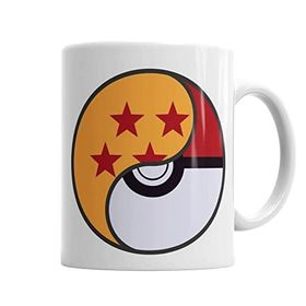 Baskı Dükkanı KB3669 Dragon Ball X Pokemon Porselen Kupa Bardak