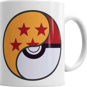 Baskı Dükkanı KB3669 Dragon Ball X Pokemon Porselen Kupa Bardak