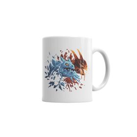 Baskı Dükkanı KB3685 Dota 2 Jakiro Fire And Ice Porselen Kupa Bardak