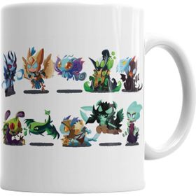 Baskı Dükkanı KB3686 Dota 2 Heroes Cartoons Porselen Kupa Bardak