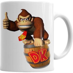 Baskı Dükkanı KB3689 Donkey Kong Süper Nintendo Game Porselen Kupa Bardak