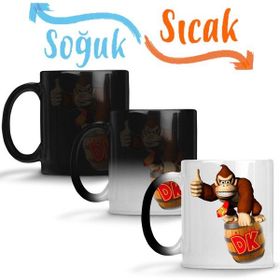 Baskı Dükkanı KB3689 Donkey Kong Süper Nintendo Game Porselen Kupa Bardak