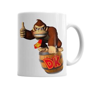 Baskı Dükkanı KB3689 Donkey Kong Süper Nintendo Game Porselen Kupa Bardak