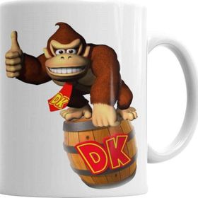 Baskı Dükkanı KB3689 Donkey Kong Süper Nintendo Game Porselen Kupa Bardak