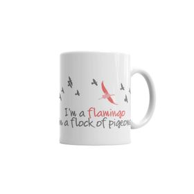 Baskı Dükkanı KB3703 Im A Flamingo Ladies Porselen Kupa Bardak