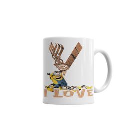 Baskı Dükkanı KB3705 I Love Vikings Minions Porselen Kupa Bardak