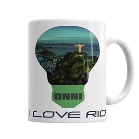 Baskı Dükkanı KB3706 I Love Rio Porselen Kupa Bardak