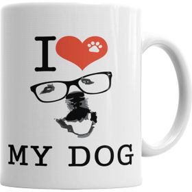 Baskı Dükkanı KB3707 I Love My Dog Köpek Porselen Kupa Bardak