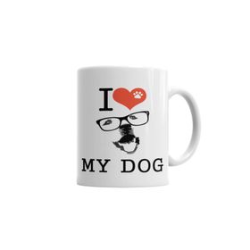 Baskı Dükkanı KB3708 I Love My Dog Köpek Porselen Kupa Bardak