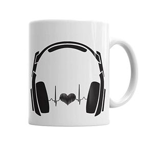 Baskı Dükkanı KB3709 I Love Muzic Müzik Porselen Kupa Bardak
