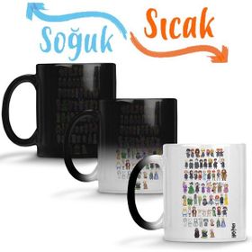 Baskı Dükkanı KB3734 Harry Potter Personagens Porselen Kupa Bardak
