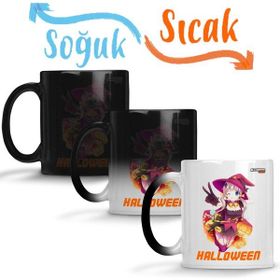 Baskı Dükkanı KB3738 Halloween Porselen Kupa Bardak