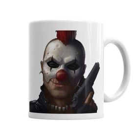 Baskı Dükkanı KB3741 Gun Ve Clown Porselen Kupa Bardak