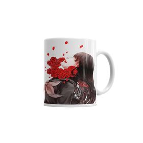Baskı Dükkanı KB3782 Girl Rose Porselen Kupa Bardak