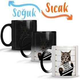 Baskı Dükkanı KB3788 Gato Bad Cat Kedi Porselen Kupa Bardak