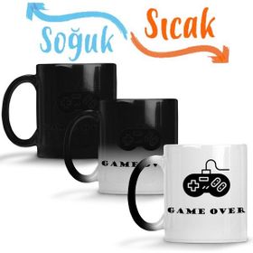 Baskı Dükkanı KB3796 Gamer Game Over Porselen Kupa Bardak