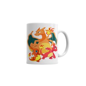 Baskı Dükkanı KB3798 Game Charmander Evolutions Porselen Kupa Bardak