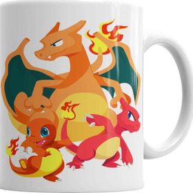 Baskı Dükkanı KB3798 Game Charmander Evolutions Porselen Kupa Bardak
