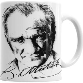 Baskı Dükkanı KB38 Atatürk Imzalı Porselen Kupa Bardak