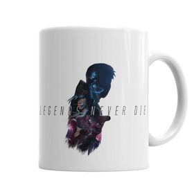 Baskı Dükkanı KB3810 Legends Never Die Porselen Kupa Bardak