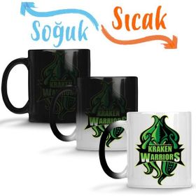 Baskı Dükkanı KB3845 Kraken Warriors Porselen Kupa Bardak