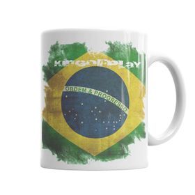 Baskı Dükkanı KB3851 Kp Brazil Porselen Kupa Bardak