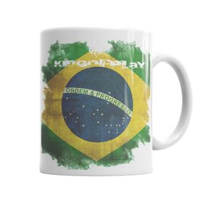 Baskı Dükkanı KB3851 Kp Brazil Porselen Kupa Bardak